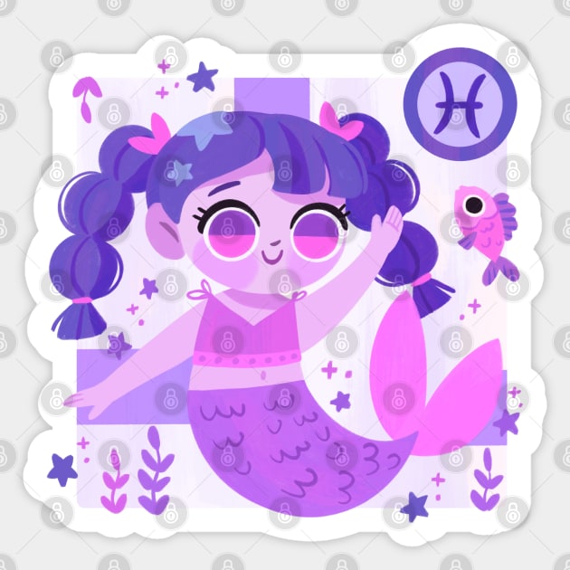 Pisces Mermaid Sticker by Lobomaravilha